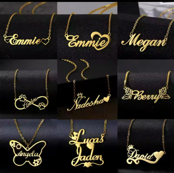 Personalised Name Necklace — Gold Plated